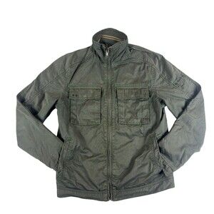Next Military Style Jacket Utility Pockets  Olive Green Sz: S